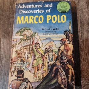 Vintage Adventures and Discoveries of Marco Polo Hardcover Book