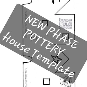 DIGITAL DOWNLOAD* House luminary template for clay. Print yourself.