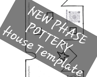DIGITAL DOWNLOAD* House luminary template for clay. Print yourself.