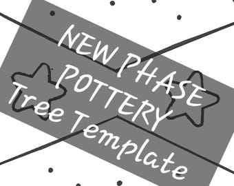 DIGITAL DOWNLOAD* TREE luminary template for clay. Print yourself.