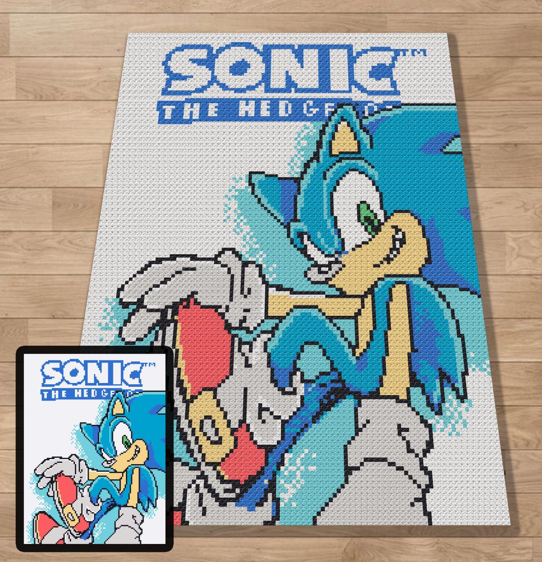 Sonic Graph SONIC, Graph, Pattern, C2C and Tapestry Crochet, Crochet, Blanket ...