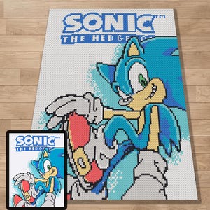 SONIC, graphique, motif, C2C et tapisserie au crochet, crochet, couverture, afghan, PDF, téléchargement immédiat, couverture pour enfant, cadeaux, CA03