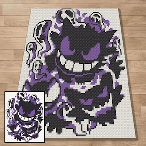 Halloween, KÜRBIS, Graph, Muster, C2C und Tapisserie häkeln, Häkeln, Decke, Afghan, PDF, sofort download, Kinderdecke, Geschenke, HAL10