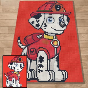 PAW PATROL, graphique, motif, C2C et tapisserie au crochet, crochet, couverture, afghan, PDF, téléchargement immédiat, couverture pour enfant, cadeaux, CA29
