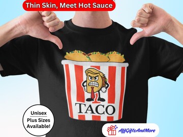 TACO TACO MAN Funny Political Shirt - Trump's Gotta Be the Taco Man, Village People Parody Chicken Graphic Tee, For Disco Fans, Anti Trump