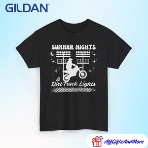Summer Nights And Dirt Track Lights Moto Racing T-Shirt Summer Nights And Dirt Track Lights Moto Racing T-Shirt