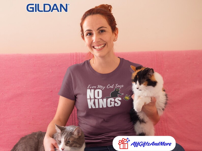Camiseta divertida de gato antimonárquico: camiseta de protesta política imagen 5