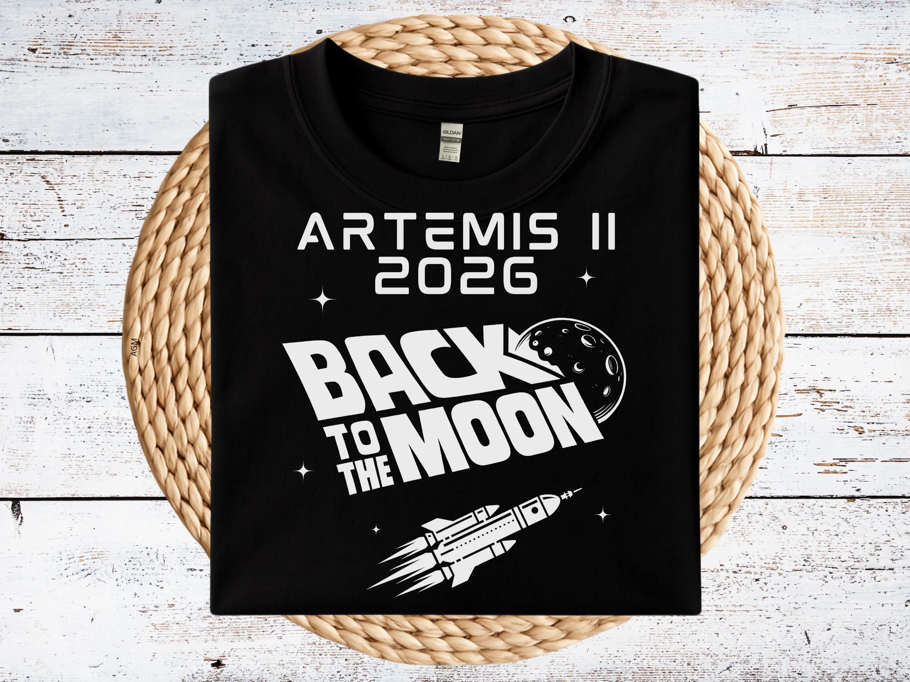 Artemis II 2026 Back to the Moon T-shirt - Retro Manned Lunar