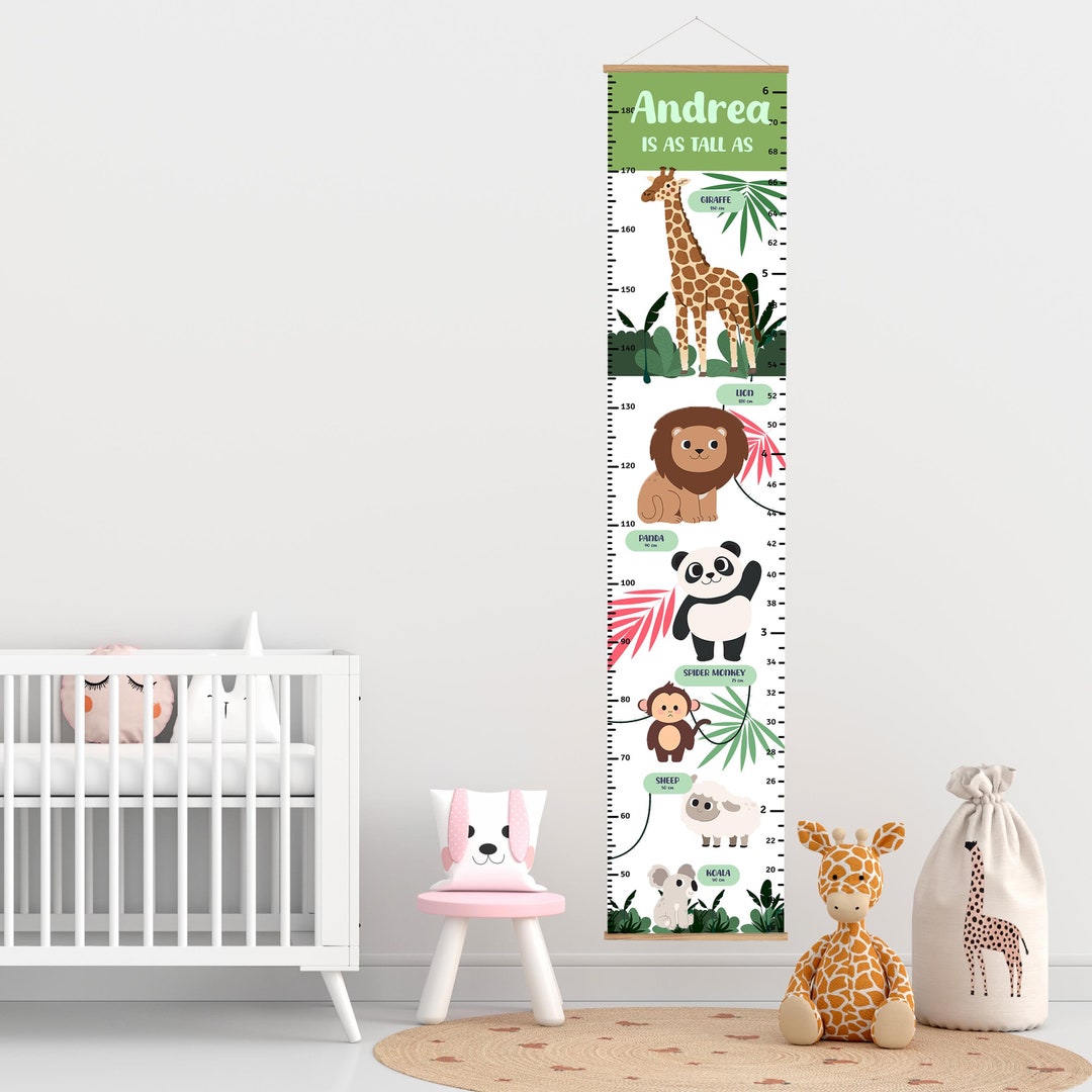As Tall as Personalized Height Chart Custom Name Kids Room Decor