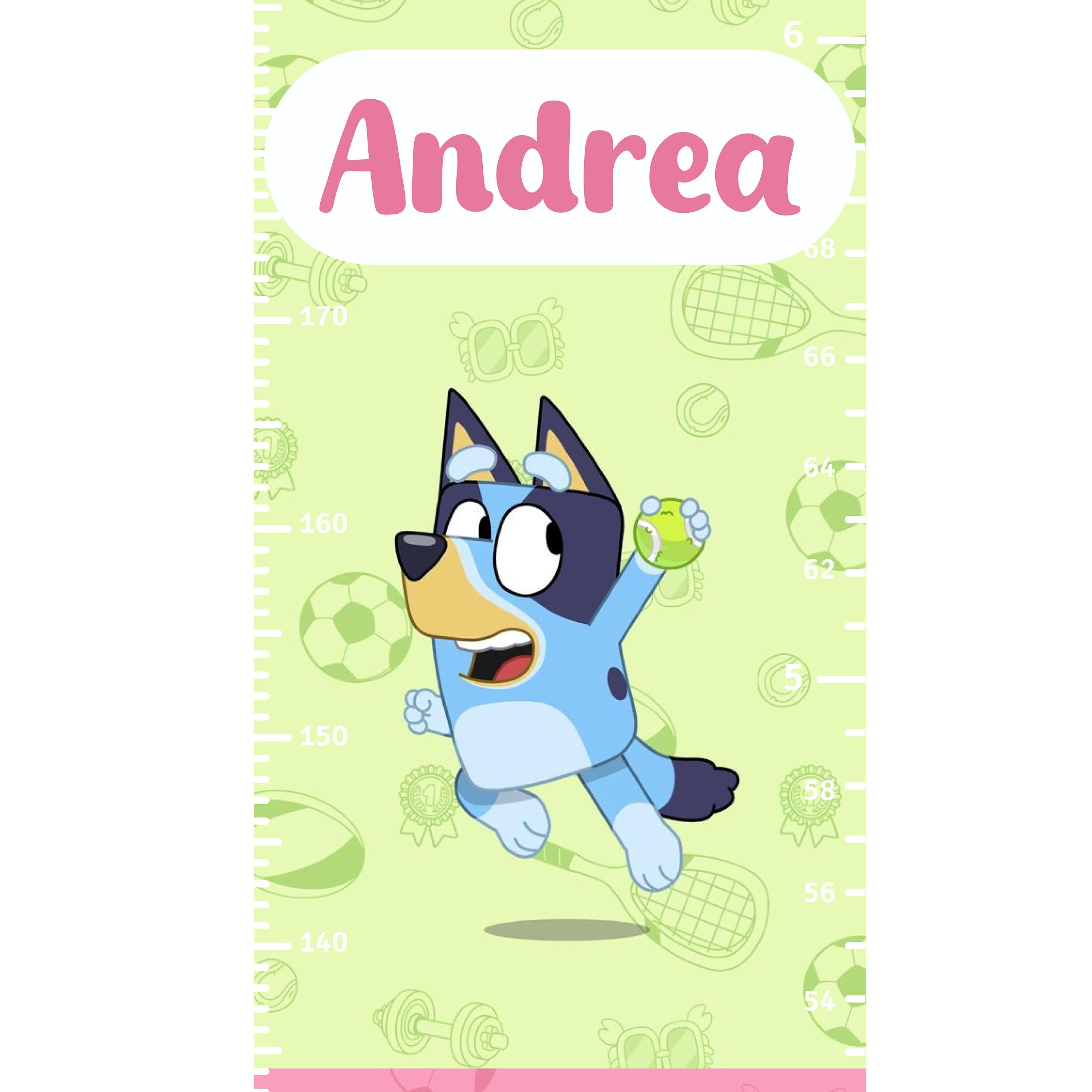 Name Height Chart | Personalized Bluey Growth Chart for Kids | Custom ...