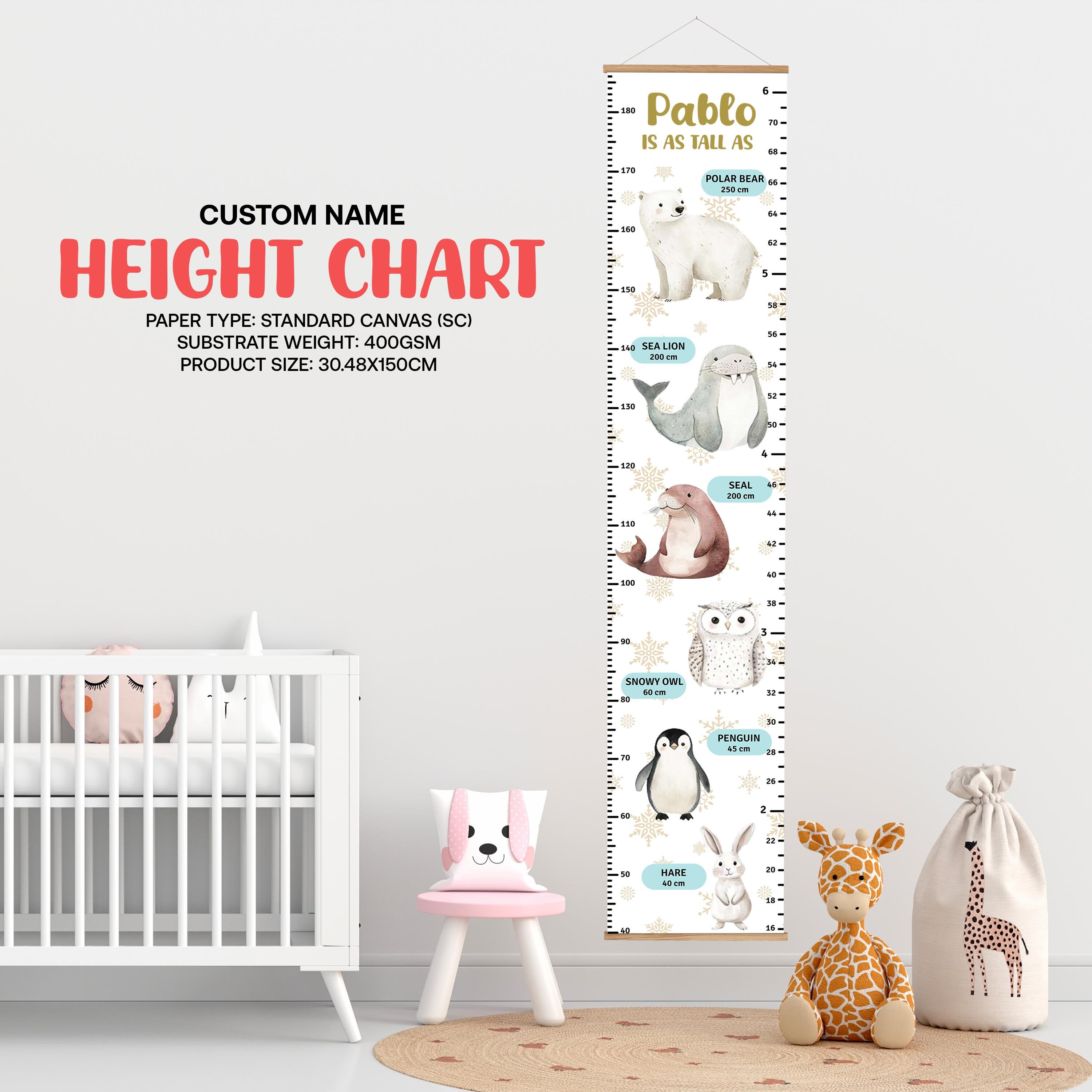 As Tall as Personalized Height Chart Custom Name Kids Room Decor Unique ...