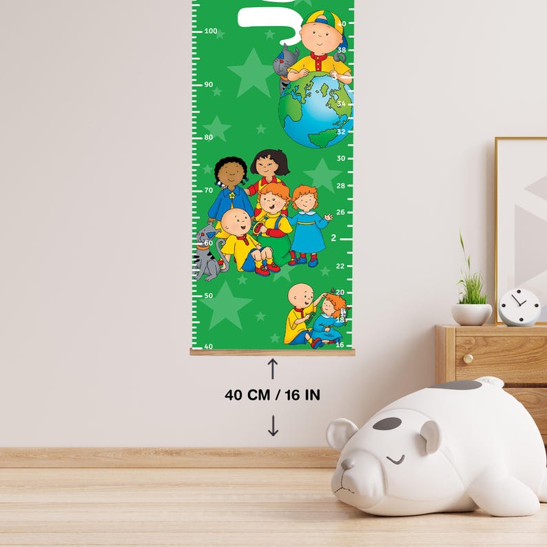 Personalized Caillou Growth Chart | Custom Name Height Chart for Kids ...