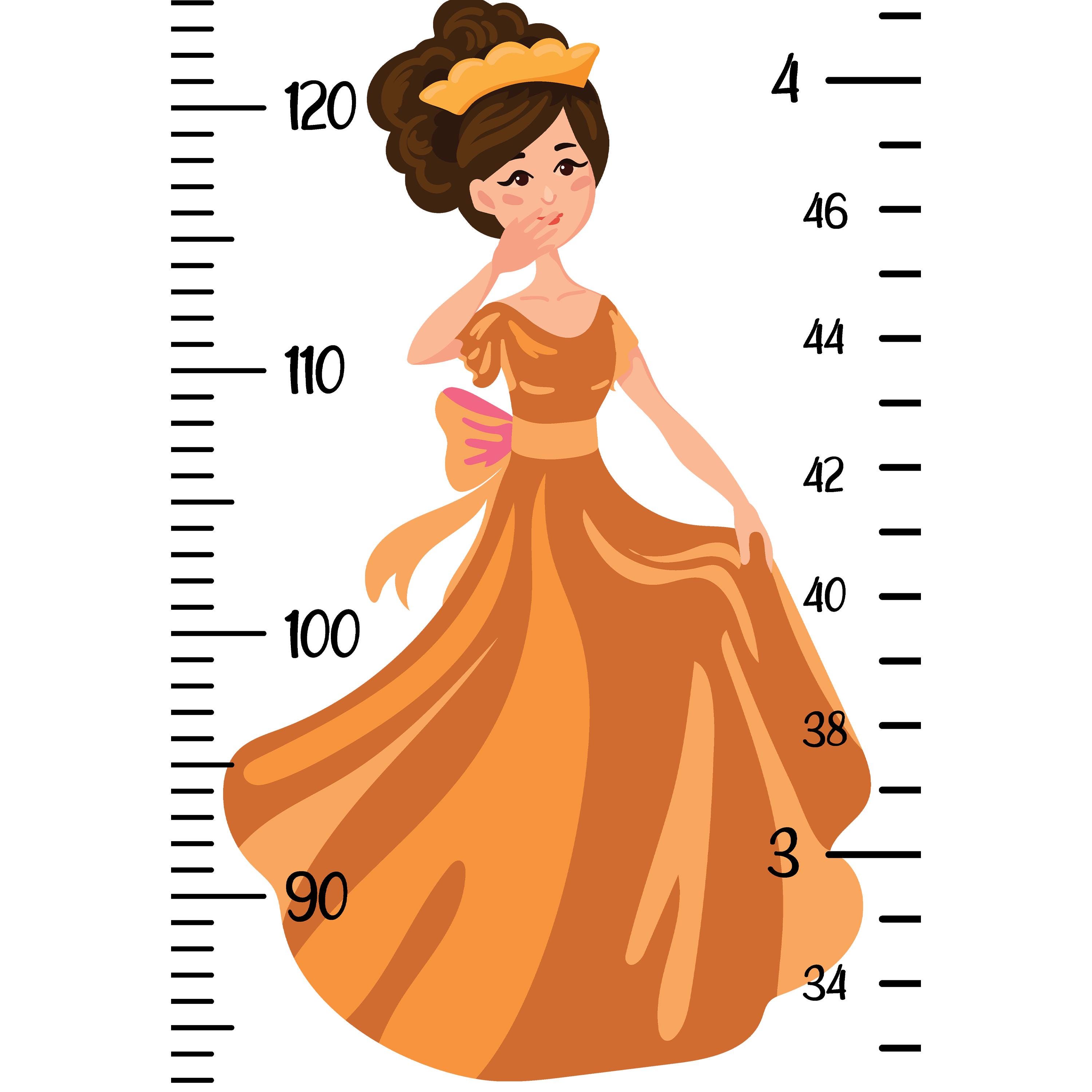 Personalized Princess Height Chart | Custom Growth Chart for Kids Room ...