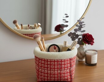 Quilted Fabric Organizer Basket
