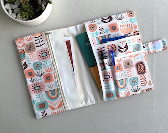 Handmade Cartoon Flowers Patterned Book Sleeve With Multi-Compartments