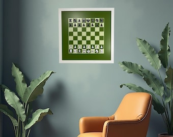 Luxury Magnetic Wall Chess Set: Home Decor, Practice Board (50cm), Training set