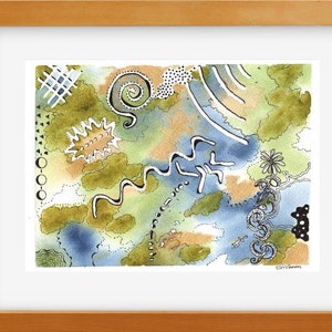 Arte astratta unica e colorata dell'acquerello / Dipinti e stampe originali / Opere d'arte vibranti, colorate e affascinanti
