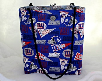 New York Giants REVERSIBLE Carry-All Tote / Project Bag / Purse