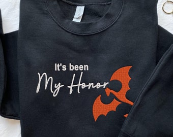 Sudadera bordada con el mensaje "Ha sido un honor para mí", de Liam Fourth Wing, camiseta Dragon Rider, camiseta Riders Quadrant y sudadera de Basgiath War College