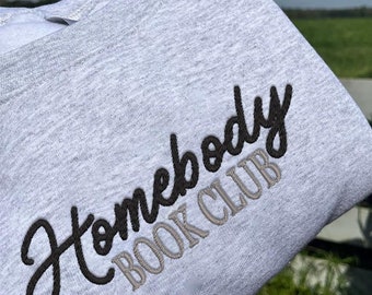 Moletom bordado de livro, moletom bordado de clube do livro, camisa de clube social, clube de leitura, presente de livro para leitor, presente para amante de livros