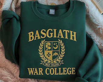 Fourth Wing Embroidered Sweatshirt,Custom Basgiath War College, Dragon Rider,Violet Sorrengail,Rebecca Yorros,Xaden Riorson,Fantasy Reader