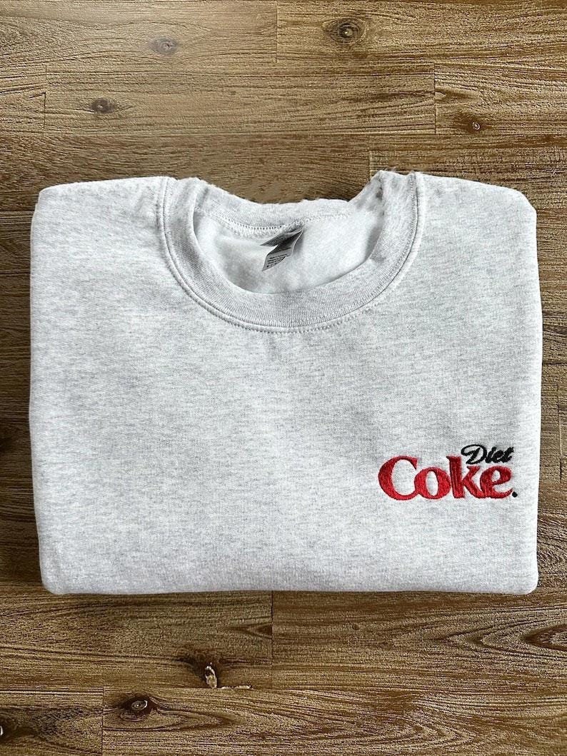 Diet Coke Embroidered Sweatshirt, I Need Diet Coke Sweater, Diet Coke Lover Sweatshirt, Funny Coke Shirt, Coke Lover Sweater, drink Crewneck
