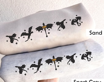 Sudadera bordada con la cuarta ala, sudadera de la Escuela de Guerra Basgiath, sudadera de los libros, Xaden Riorson, regalos para lectores, libros de fantasía