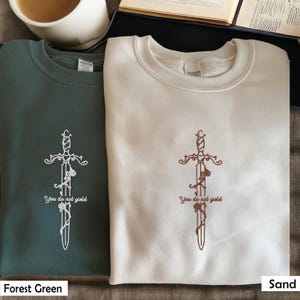 Troon van glas geborduurd sweatshirt, SJM Merch ACOTAR, Kingdom Of Ash, A Court of Thorns and Roses Court of Dreams