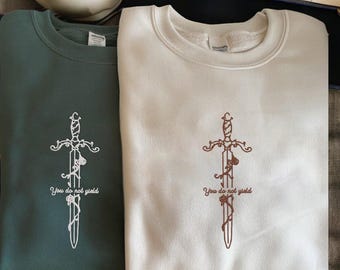 Sudadera bordada Trono de cristal, SJM Merch ACOTAR, Reino de ceniza, Una corte de rosas y espinas, Corte de los sueños