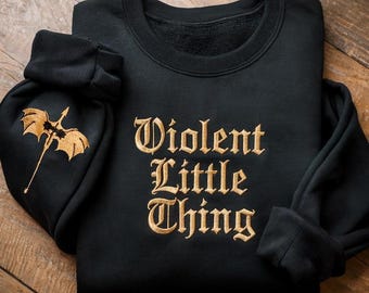 Fourth Wing Embroidered Sweatshirt, Basgiath War College Sweatshirt, Violet Sorrengail, Bookish Tee, Xaden Riorson, Fantasy Book Dragon