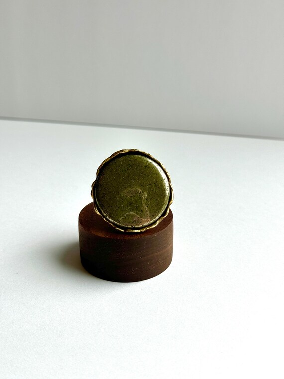 Round Brass & Silver Ring - image 1
