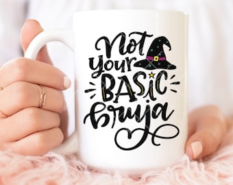 Funny Bruja Halloween Coffee Mug - Latina Witch Kitchen Decor