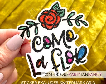 Como La Flor Sticker: Selena Fan Art, Texas Girl Gift