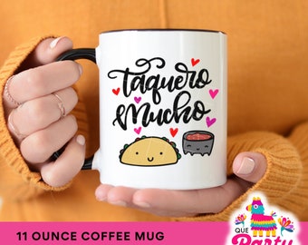 Taquero Mucho, Black & White Spanish Coffee Mug