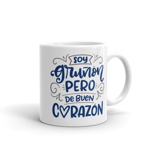 Regalo para Papá Soy Gruñón Pero de Buen Corazón Spanish Coffee Mug, gift for him image 5