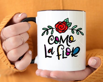 Como La Flor Coffee Mug: Selena Fan Gift, TexMex Music