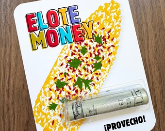 Mexican Elote Money Holder Card Gift Idea Foodies Christmas Cash Gift Mexican Food Lover Birthday Gift Cash Holder Latina Gifts Just Because