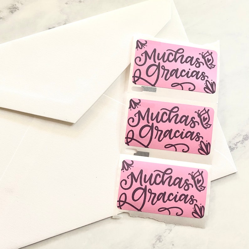 Muchas Gracias Latina Owned Small Business Thank You Stickers image 4