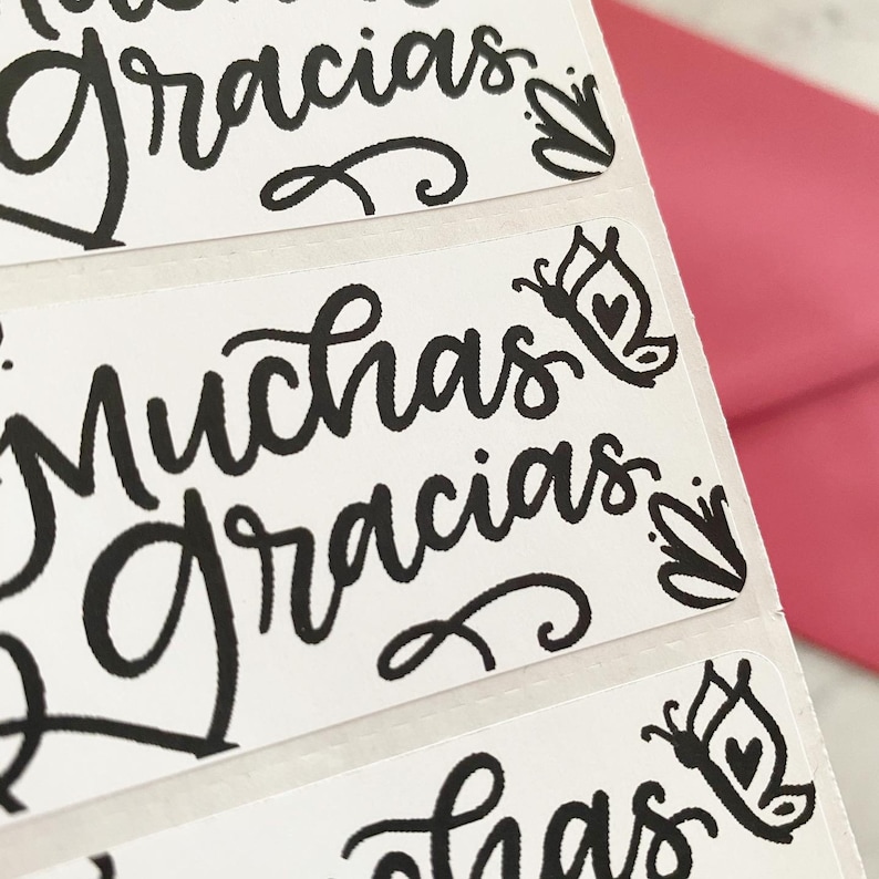 Muchas Gracias Latina Owned Small Business Thank You Stickers image 5