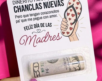 Latina Mom Money Holder Card Funny Chancla Mother's Day Gift Card Latina Humor Cash Holder Dia de Las Madres Tarjeta Para Poner Dinero Mama