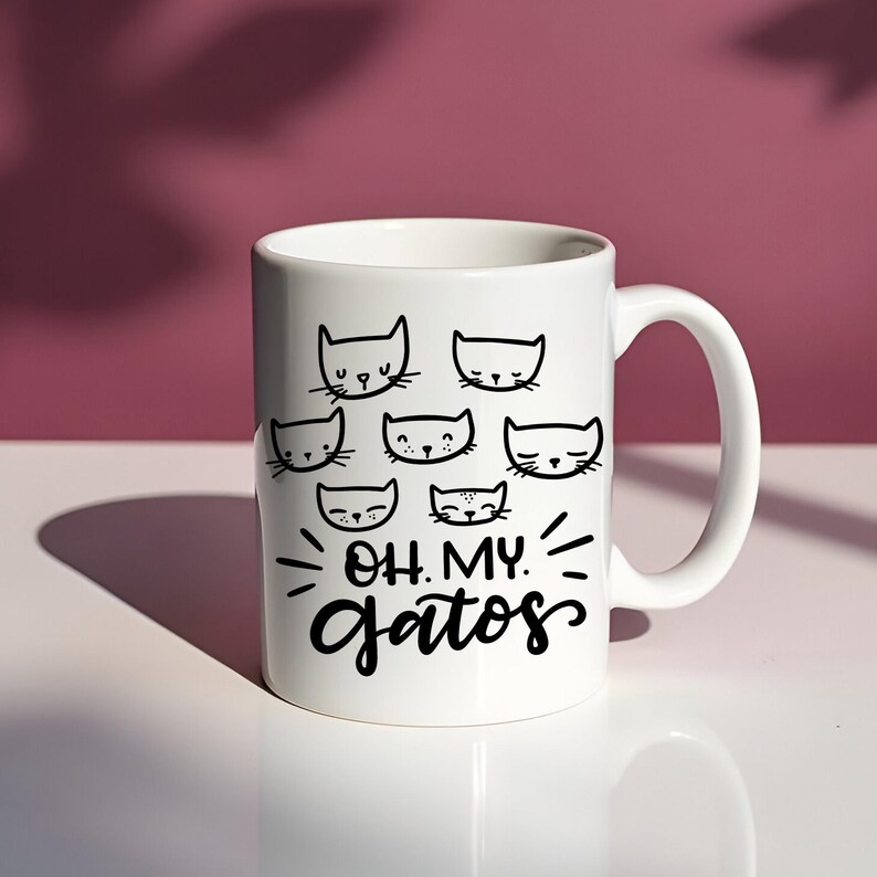 Spanglish Coffee Mug Cat Humor Cup Design Hispanic Culture Mexican Saying Kitty Lover Bilingual Gift Latina Idea Funny Feline Ceramic image 10