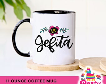 La Jefita, 11 oz Coffee Mug with Color Inside