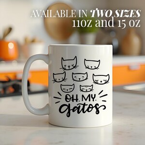 Cat Humor Coffee Cup Spanglish Design Bilingual Phrases Latina Gift Idea Funny Feline Mug Collection Hispanic Culture Reference Ceramic Material Quality Morning Beverage Holder Perfect Present Cat Lover Gift Unique Kitty Saying Design
