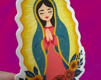 Virgen de Guadalupe Vinyl Sticker: Catholic Mexican Gift