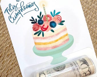 Regalo Feliz Cumpleaños Tarjetas de Dinero Birthday Gift Money Holder Spanish Variety Pack Birthday Card Cash Holders Gift for Latina Style