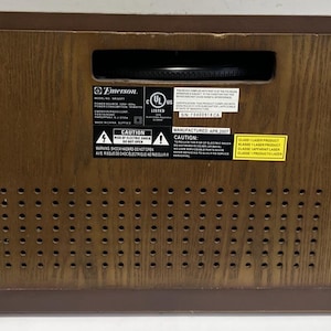 Emerson NR30STT 4-in-1 CD Cassette Phono am/fm Stereo Wood Tested image 13