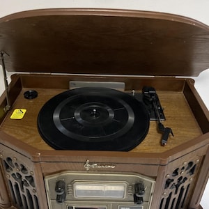 Emerson NR30STT 4-in-1 CD Cassette Phono am/fm Stereo Wood Tested image 5