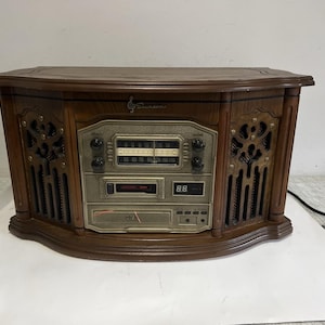 Emerson NR30STT 4-in-1 CD Cassette Phono am/fm Stereo Wood Tested image 15