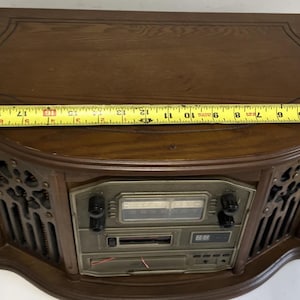 Emerson NR30STT 4-in-1 CD Cassette Phono am/fm Stereo Wood Tested image 9