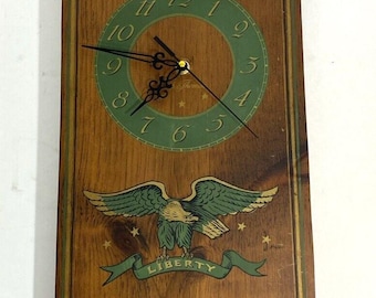 Wooden Americana 1813 Seth Thomas Liberty Clock 24”X 10" Inch Vintage WORKS